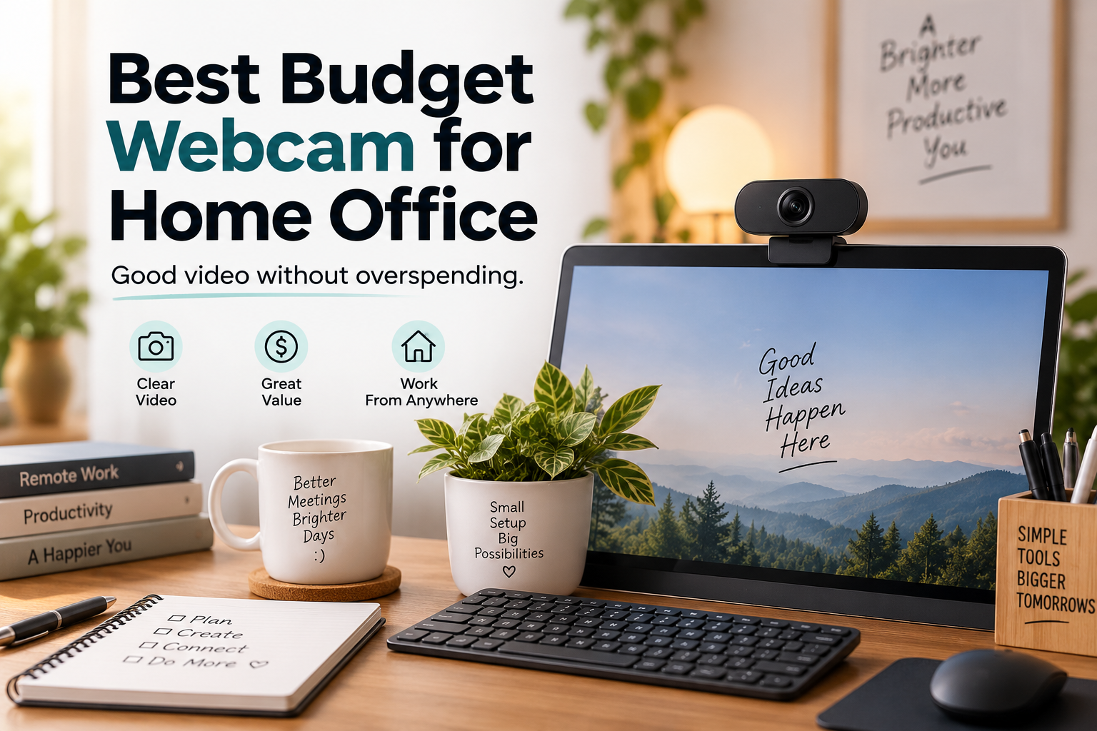 Best Budget Webcam for Home Office on a modern video meeting workspace